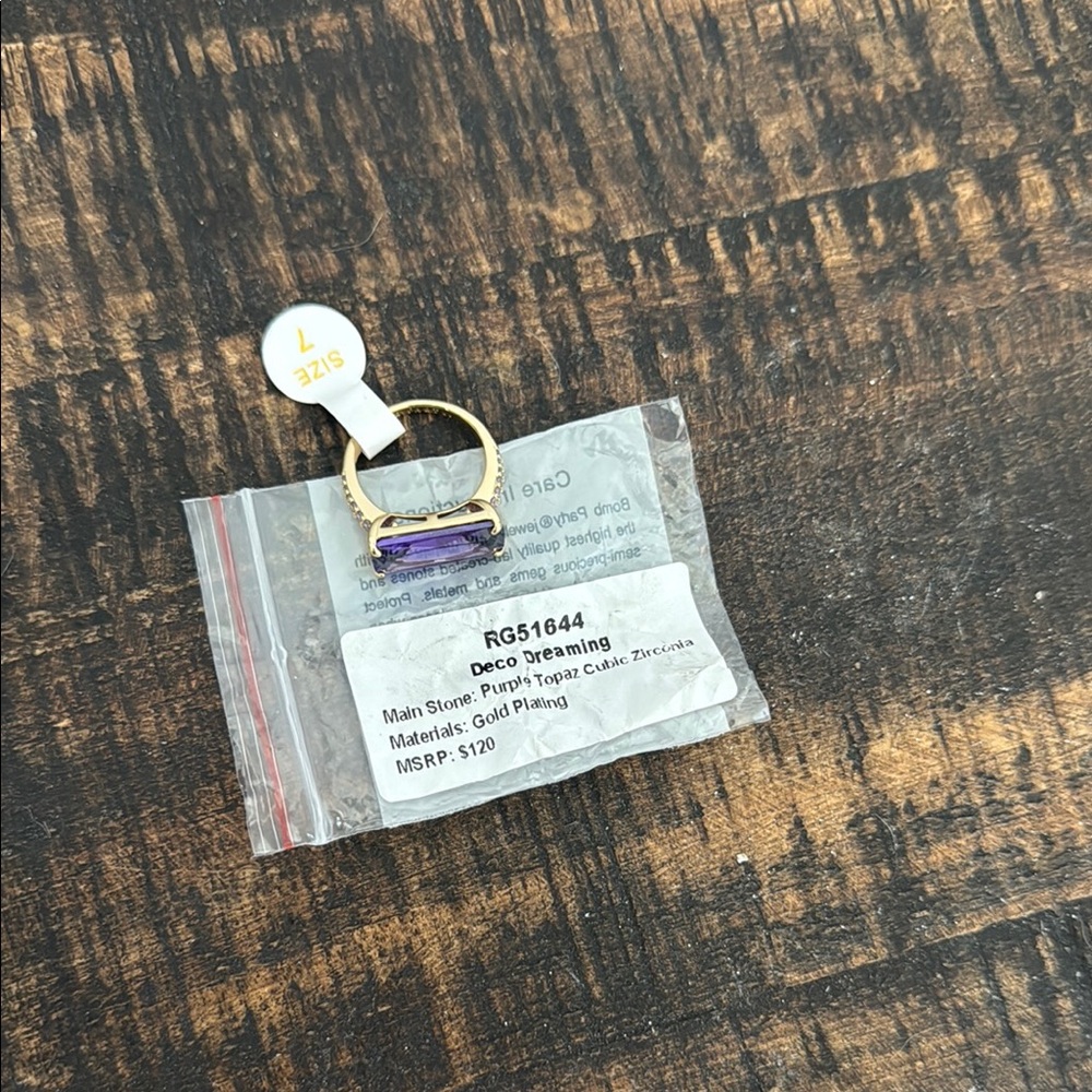 BP OG size 7 Gold and Purple Ring